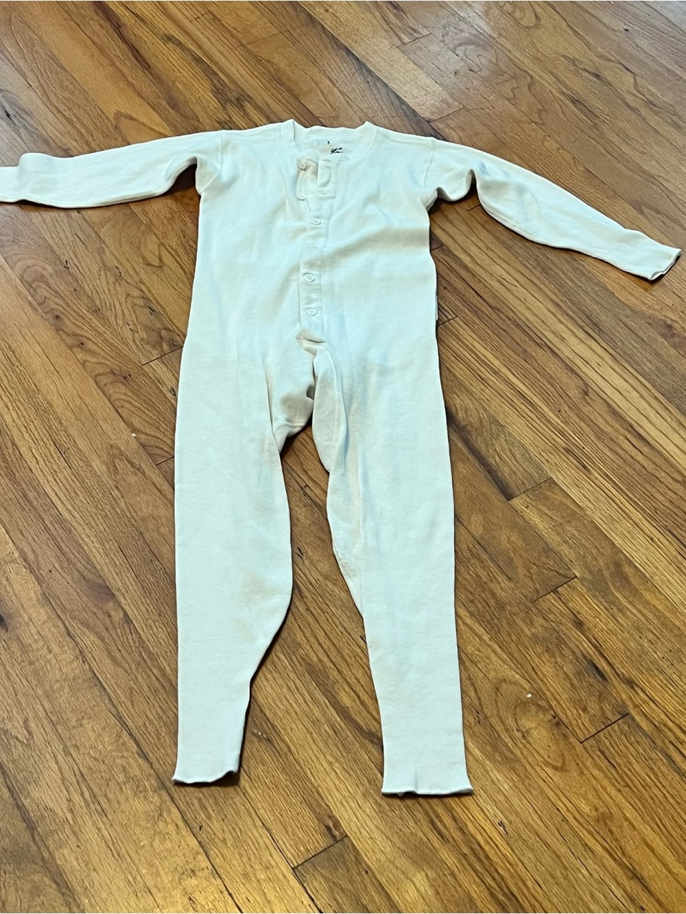 Vintage Cream Long-Sleeve Kids Long-john